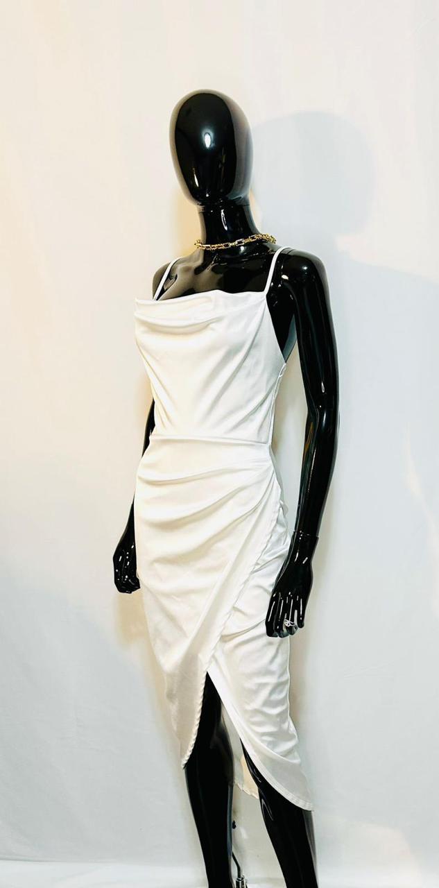 Strappy White Overlap Dress